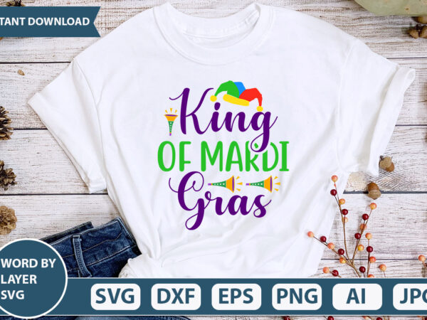 King of mardi gras svg vector for t-shirt