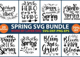 Spring SVG Bundle vol.5 t shirt template vector