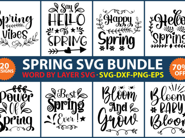 Spring svg bundle vol.5 t shirt template vector