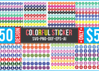 Colorful Sticker Bundle t shirt vector file