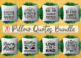 Pillow Quotes Bundle t shirt illustration
