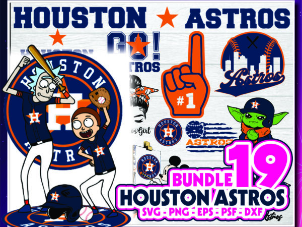 1a 19 Houston Astros Bundle, Houston Astros Clipart, Silhouette