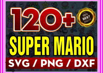 1a 120+ Super Mario SVG PNG DXF Bundle, Super Mario Svg, Super Mario Alphabet, Peach Princess, Koopa Troopa, Goomba Svg, Super Mario World Svg 926322408