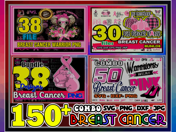 1a 150+ designs breast cancer svg, breast cancer awareness mockup, breat cancer shirt. cancer awareness svg, cricut file, instant download cb880290315