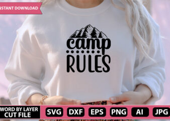 camp rules SVG Vector for t-shirt