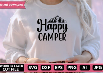 happy camper SVG Vector for t-shirt