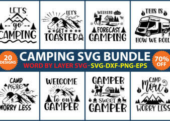 Camping SVG Bundle vol 7 t shirt vector file