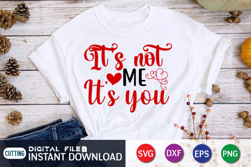 Its Not Me It’s You T Shirt , Happy Valentine Shirt print template, Heart sign vector, cute Heart vector, typography design for 14 February