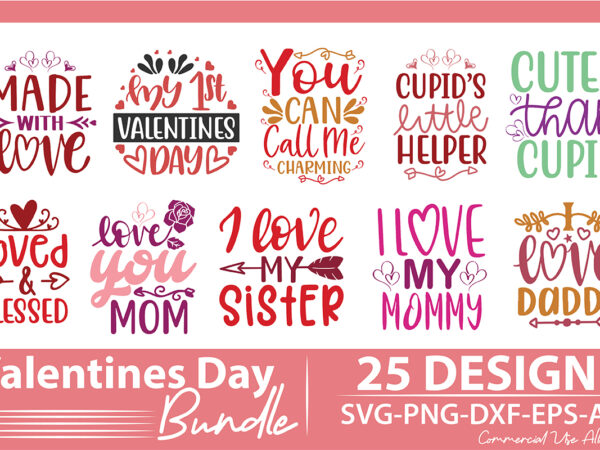 Valentine’s day bundle t shirt vector art