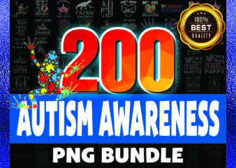 1a 200 AUTISM Awareness PNG Bundle, Peace love autism, April We Wear Blue Autism, Ribbon Autism Awareness, Proud Autism Uncle, Instant Download 989921344