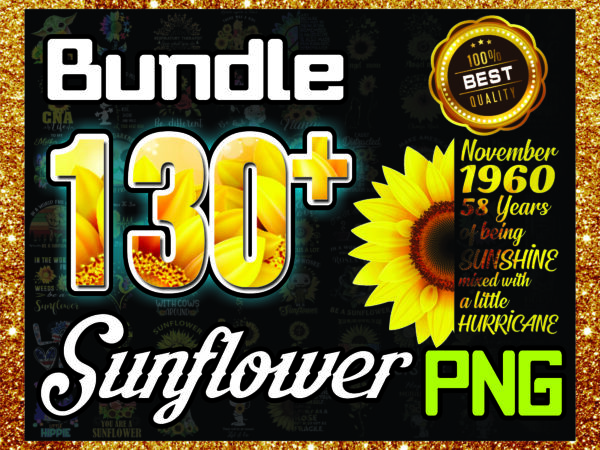 1a 130+ png sunflower bundle, sunflower design for sublimation print png, sunflower images, digital png, commercial use, instant download 1000395506