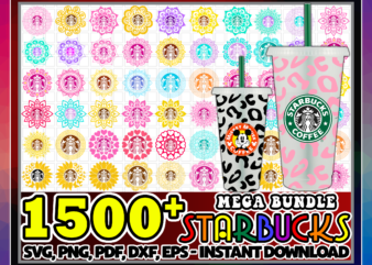 1 Combo 1500+ Starbucks Mega Bundle, Starbucks Coffee Logos, Starbucks Font, Files For Cricut Svg, Png, Dxf, Eps, Jpg, Instant Download 1021134989