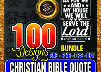 1a 100 Designs Christian Bible Quote SVG Bundle, Christ Faith, Jesus SVG Bundle, Faith Quotes, God Love SVG, Cricut Cut Files, Religious Bible 1008182278