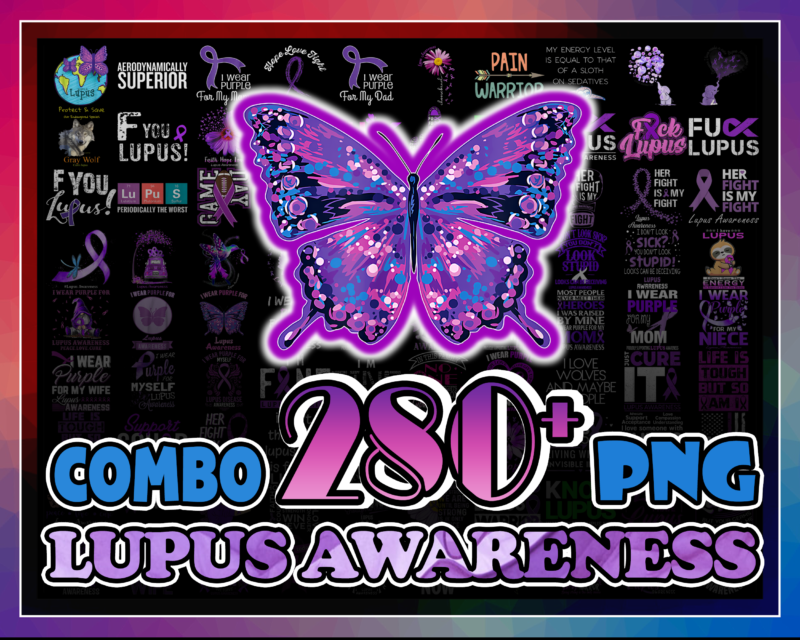 Combo 280+ Lupus awareness PNG Bundle, Warrio lupus awareness Png, In May We Wear Purple Sublimation Png, Instant Download CB1008995659