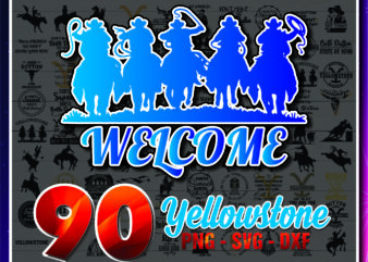 1a 90 Yellowstone Bundle svg, png, dxf, Yellowstone Symbols, Yellowstone Labels, Yellowstone Dutton Ranch, silhouette, Digital File 1019002641