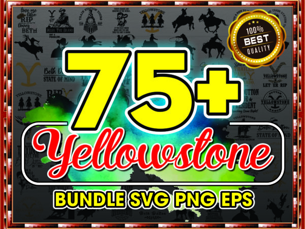 1a bunde 75+ yellowstone svg, yellowstone svg, png, dxf, yellowstone svg cut fies, yellowstone cipart, musicartstore digital download 1019134239