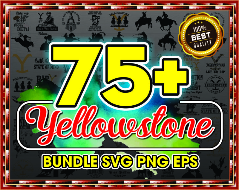 Bunde 75+ Yellowstone svg, Yellowstone SVG, PNG, DXF, Yellowstone svg cut fies, Yellowstone Cipart, MusicArtStore Digital Download 1019134239