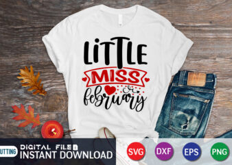 Little Miss Breaker T Shirt , Happy Valentine Shirt print template, Heart sign vector, cute Heart vector, typography design for 14 February
