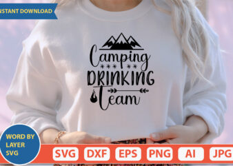 Camping Drinking Team SVG Vector for t-shirt