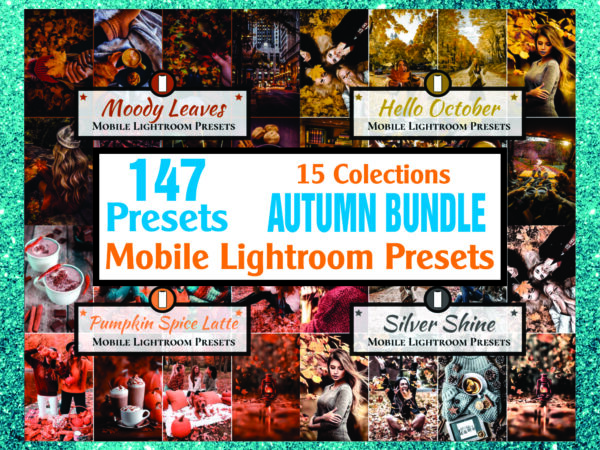 1a 147 autumn presets bundle, mobile lightroom presets, fall presets, autumn presets for instagram, fall filter, preset for instagram 856705124