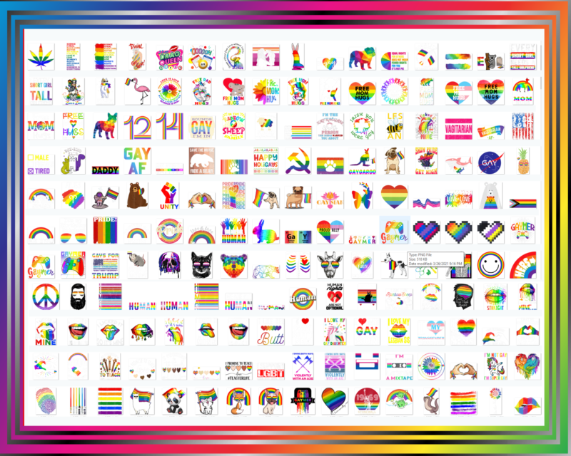 Combo 1000+ LGBT Pride Bundle, Gay Flag Png, LGBT Png, Rainbow Png, Be Proud Be Fabulous Png, Lgbt Awareness, Pride Parade, Digital Download CB1002265288