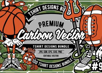 100 cartoon vector tshirt designs bundle #9