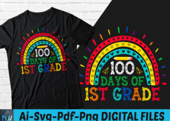 100 days of 1st grade t-shirt design, 100 days of 1st grade SVG, School shirt,100 days t shirt, Happy holiday tshirt, Funny Happy 100 Days tshirt, Happy holiday sweatshirts & hoodies