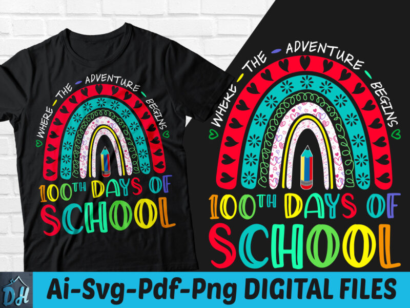 100th days of School t-shirt design, 100th days of School SVG, School shirt, 100 days t shirt, Happy holiday tshirt, Funny Happy 100 Days tshirt, Happy holiday sweatshirts & hoodies