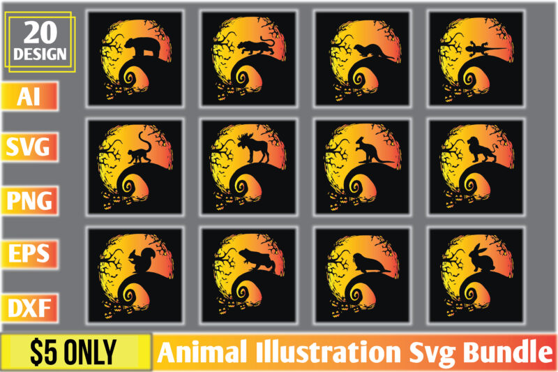 Animal Illustration Svg Bundle