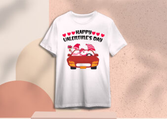 Valentine Gnome Gift, Happy Valentines Day Diy Crafts Svg Files For Cricut, Silhouette Sublimation Files t shirt vector art