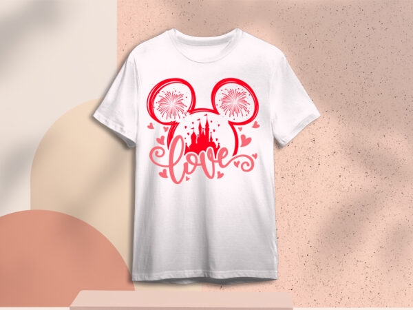 Valentines mickey head silhouette svg gift diy crafts svg files for cricut, silhouette sublimation files t shirt vector art