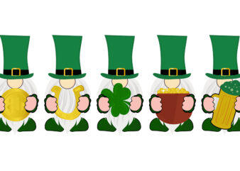 Lucky Gnomes St. Patrick’s Day t shirt vector graphic