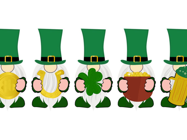 Lucky gnomes st. patrick’s day t shirt vector graphic
