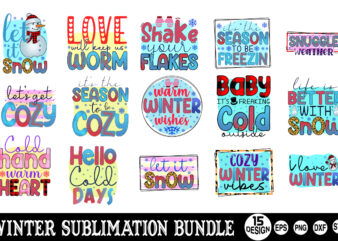 Winter sublimation Bundle t shirt design for sale