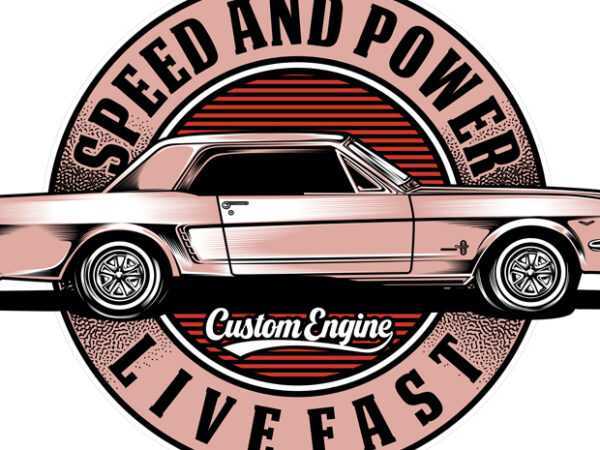 Speed and power t shirt template vector