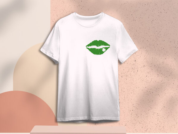 St. patrick’s day lips gift diy crafts svg files for cricut, silhouette sublimation files t shirt template vector