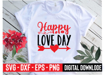 happy love day graphic t shirt