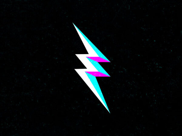 Power logo glitch v2 t shirt illustration