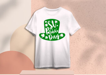 St Patricks Day Images Hat Three Leaf Clover Green Diy Crafts Svg Files For Cricut, Silhouette Sublimation Files t shirt template vector