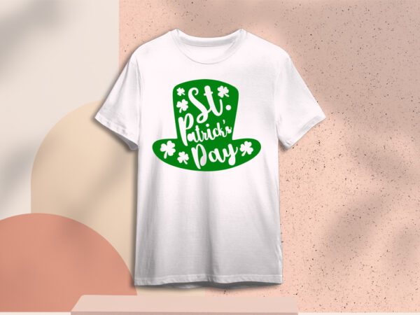 St patricks day images hat three leaf clover green diy crafts svg files for cricut, silhouette sublimation files t shirt template vector