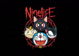 ninelife normal T shirt vector artwork