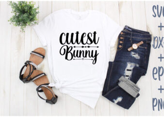 cutest bunny t shirt vector file