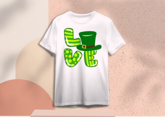 St Patricks Day, Love Plaid Green Pattern Diy Crafts Svg Files For Cricut, Silhouette Sublimation Files t shirt template vector