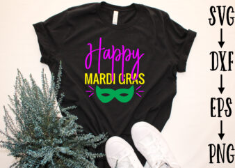 happy mardi gras graphic t shirt