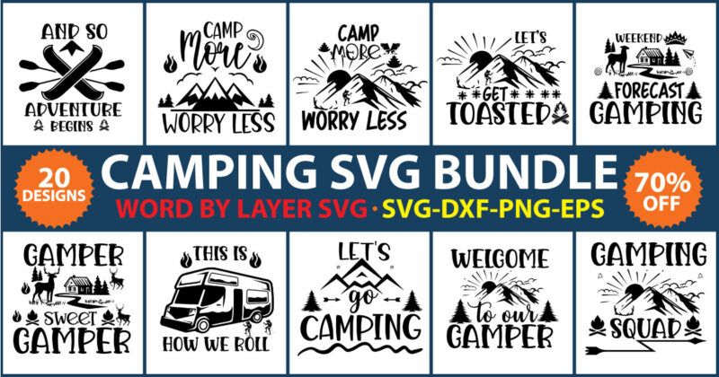 Camping SVG Bundle vol 7