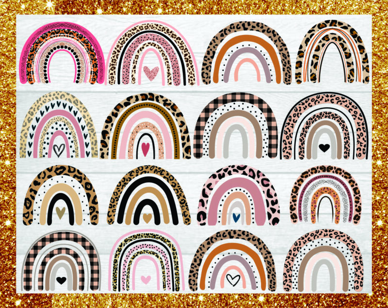 Bundle 16 Rainbow Png, Leopard Rainbow Png, Rainbow Baby Png, Nursery Decor, New Baby, Mama Silhouette Png, Digital Download 986725768