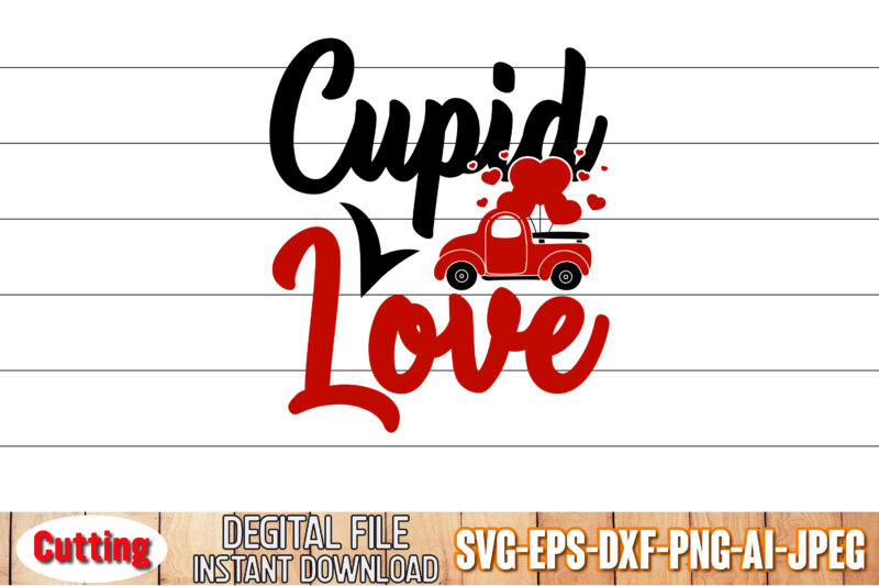 Cupid Love, Valentines T-Shirt Design