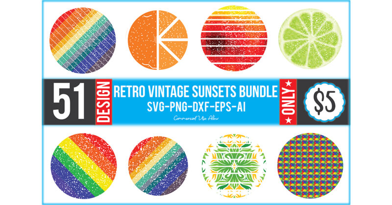 Retro Vintage Sunsets Submission Bundle