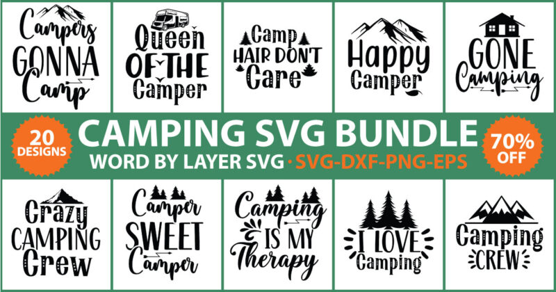 Camping SVG Bundle vol.4