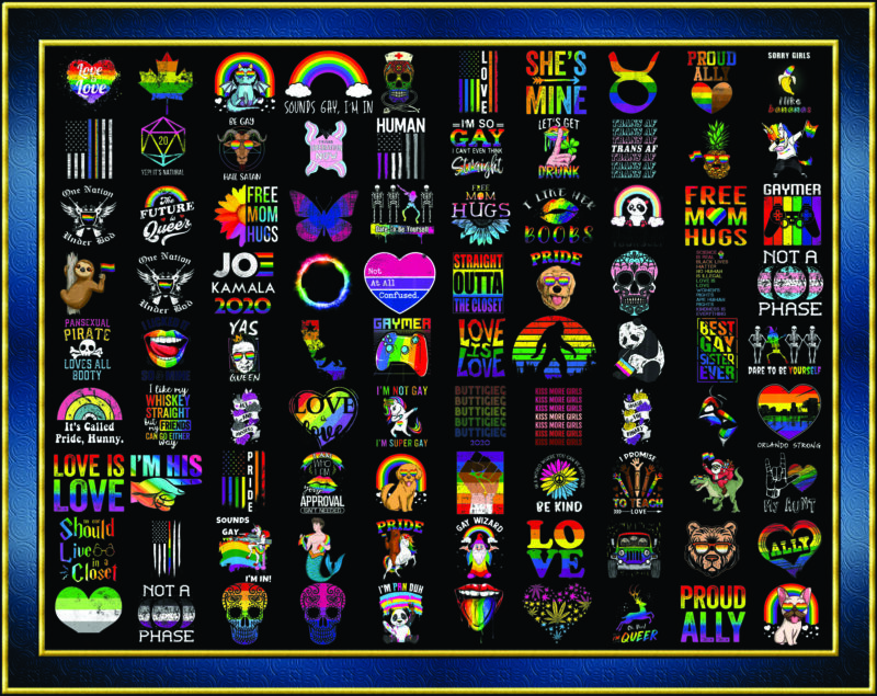 Combo 400+ Files LGBT Pride PNG Bundle, Festival Outfit Png, Rainbow Png, Gay Flag Png, Be Proud Be Fabulous Png, Digital Download 1002265288